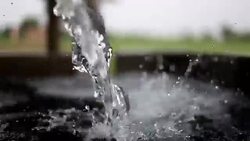 Fresh water falling in irrigation canal Stock Footage