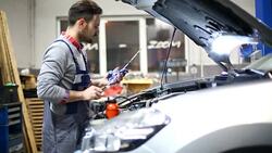 Car engine maintenance. Stock Footage