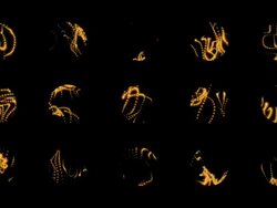 Meditation. Fiery spheres. Stock Footage