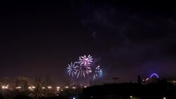 4K Time lapse Firework display Stock Footage