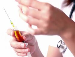 Nurse filling the syringe Stock Footage