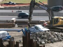 Higway Construction Site Stock Footage