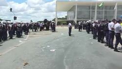 CLEAN : Brazil government supporters opponents face off in Brasilia News Clip