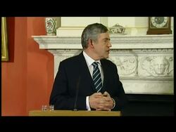 UK PM Gordon Brown and Irish PM Brian Cowen meet at 10 Downing Street News Clip
