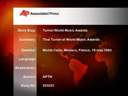 Tina Turner at World Music Awards Instructional Video