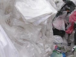 Piles of Plastic Waste PAN Stock Footage