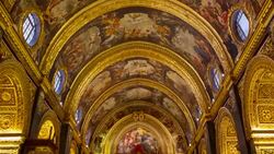 St. John's Co-Cathedral in Valletta City Stock Footage