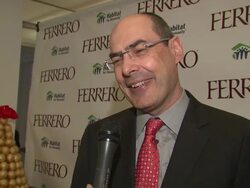 INTERVIEW: Mark Crozet at the Ferrero Chocolates and Evan Lysacek Fashion Event at New York NY.  Stock Footage