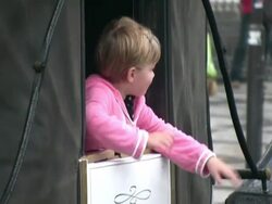 Little Princess In Carriage Stock Footage