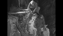 Miners using pickaxes extract salt for war effort from mine in Nova Scotia during World War II News Clip