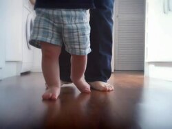 Baby Toddler First Steps. HD Stock Footage