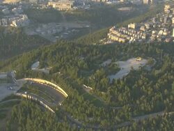 Mount Herzl, a hilltop and national cemetery in Jerusalem, Israel, named for Theodor Herzl, Israel Stock Footage