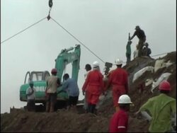 Concrete balls successfully dropped into mud volcano News Clip