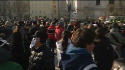 Anti-censorship demonstrations in protest at copywright treaty News Clip