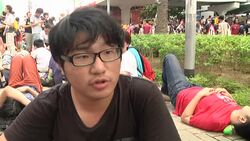 Demonstration continues after students arrested for storming govt HQ protest China's refusal to allow democratic reforms News Clip