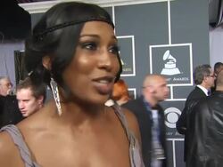 INTERVIEW: Melanie Fiona at the 53rd GRAMMY Awards - Arrivals Part 2 at Los Angeles CA. (Footage by WireImage Video/GettyImages) Stock Footage