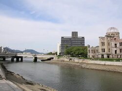 WS View of river / Hiroshima, Japan Stock Footage