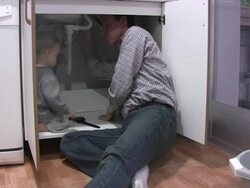 Helping Dad Stock Footage