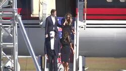 Donald and Melania Trump arrive in Wilmington News Clip