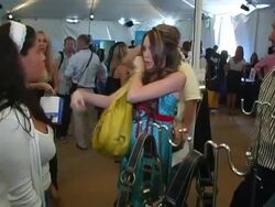 My Scene Fab Faces Dolls Celebrity Retreat Produced by Backstage Creations at the 2006 Teen Choice Awards Stock Footage