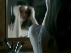 HD: Sensual Woman Making Her Hairstyle Stock Footage