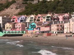 MS Shot of Catalan Bay / Gibraltar Stock Footage