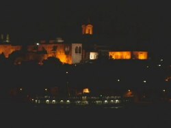 Ferryboat At Night Stock Footage