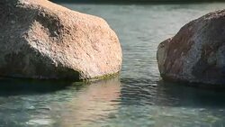 Stones in the shining water Stock Footage