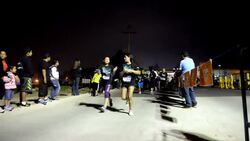 CLEAN : Runners light up the Guatemala sky News Clip