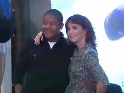 Kyle Massey and Jennifer Grey Stock Footage