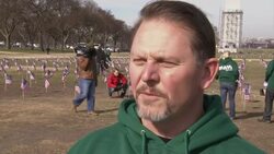 Veterans plant 1800 flags to symbolise number of military suicides News Clip