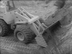 World's First Radio Controlled Shovel Loader in Germany Stock Footage