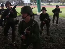 Women Attend Marine Boot Camp At Parris Island, South Carolina Stock Footage