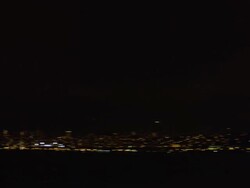 San Francisco at night, panning shot Stock Footage