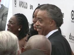 Al Sharpton and guest at the 2010 Apollo Theater Benefit Concert & Awards Ceremony - Arrivals at New York NY. (Footage by WireImage Video/GettyImages) Stock Footage