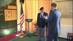 Prince Harry attends reception for Normandy Veterans in Portsmouth News Clip