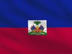Haiti flag Stock Footage