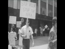 SYND 8 6 68 CONGRESSMAN PICKET NATIONAL RIFLE ASSOCIATION News Clip