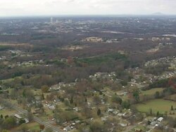 WS AERIAL View of townscape / North Carolina, United States Stock Footage
