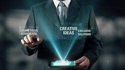 Business Success Concept Businessman using digital tablet technology futuristic background Stock Footage