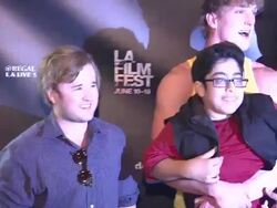 Elvis Mitchell, Josh Welsh, Stephanie Allain, Haley Joel Osment, Aaron Burns, Lily Collins, Lorenza Izzo, Eli Roth, Courtney Love, Daryl Sabara, Kumail Nanjiat the 2015 Los Angeles Film Festival - Closing Night Live Read of 'Fast Times At Ridgemont High' Stock Footage