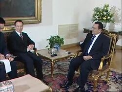 Chinese premier Wen Jiabao meets President Mubarak News Clip
