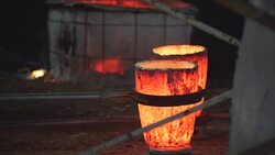 Steel Industry molten metal Stock Footage