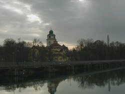 Munich - Volksbad in Winter Stock Footage