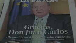 CLEAN : Scandal hit Spanish king gives up crown (papers front pages) News Clip