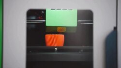Three dimensional 3D printing machine in action Stock Footage