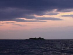 HD: Lonely island in the sea Stock Footage