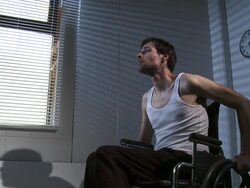 HD: Lonely Disabled Man Stock Footage