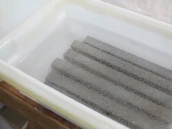 Batch of cement in water for lab test. Stock Footage