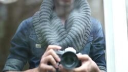 CU TU  Young man taking pictures with digital camera Stock Footage